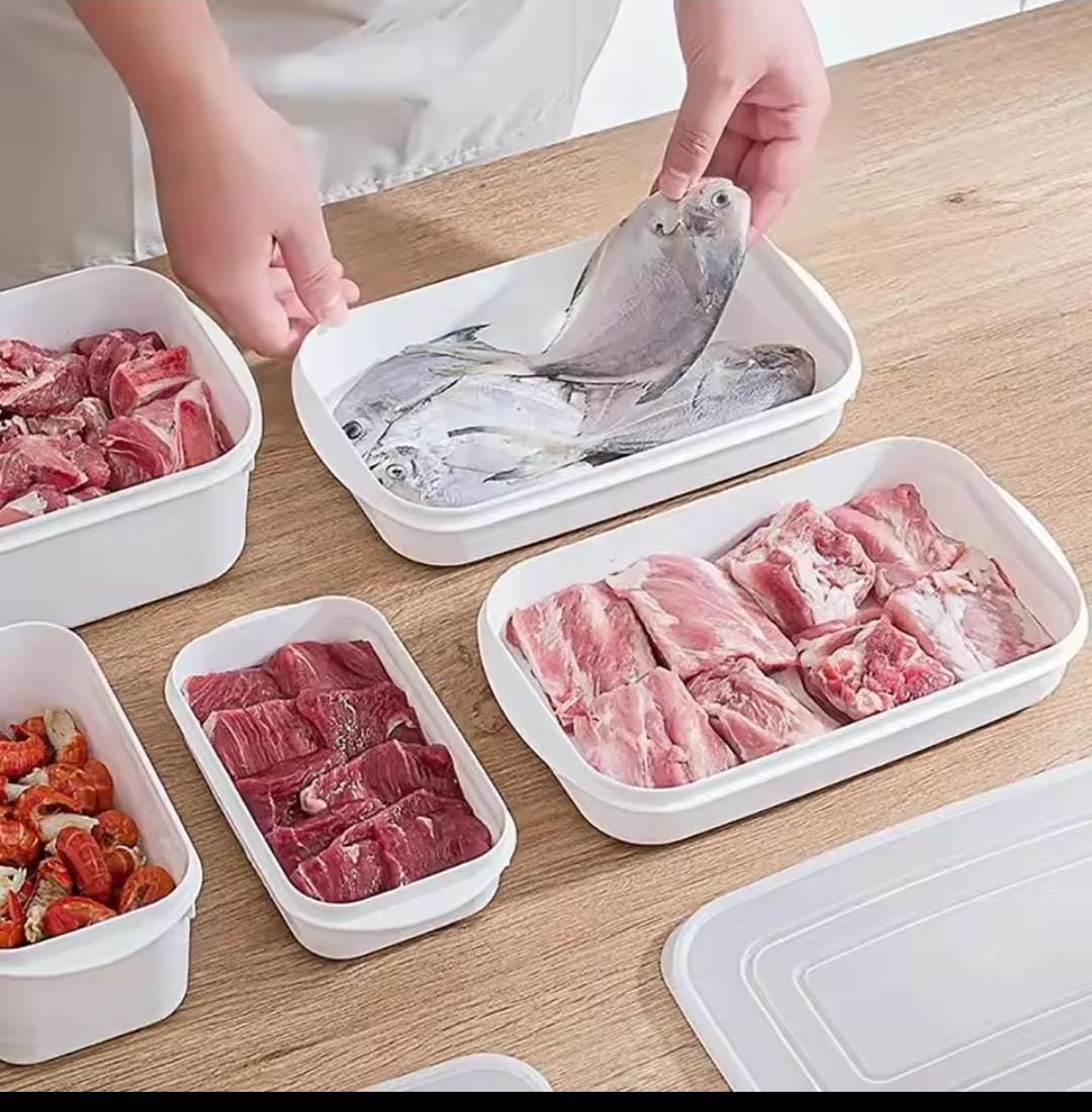 Freezer /fridge stackable food  storage containers 
5pcs set