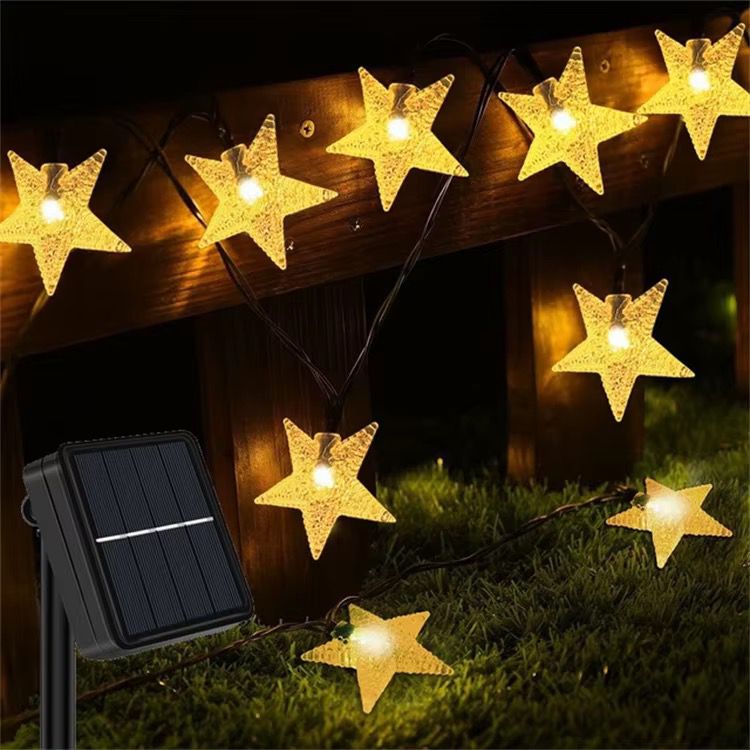 Solar Powered Outdoor Star Fairy Lights – 12M, 100 Stars Christmas