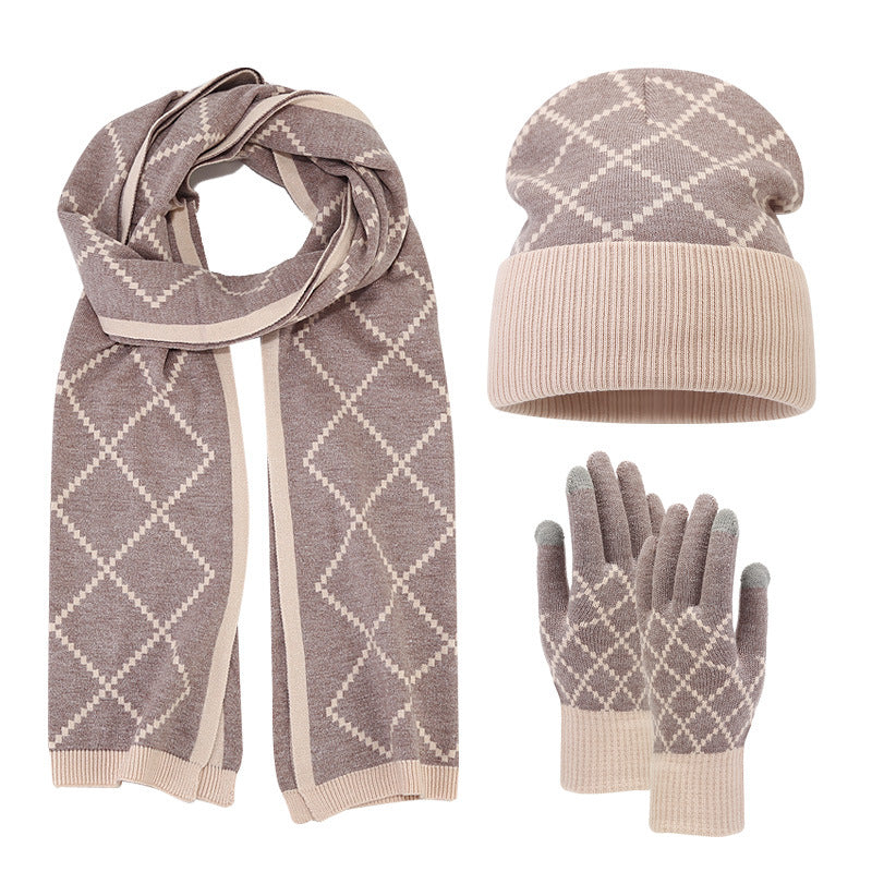 NEW CASHMERE 3 IN 1 WINTER SET HAT,SCARF AND GLOVES