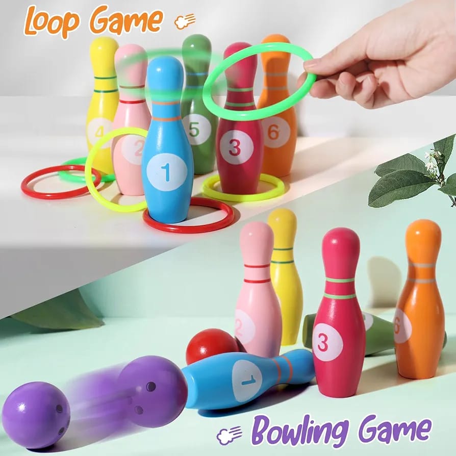 Wooden Kids Bowling Set