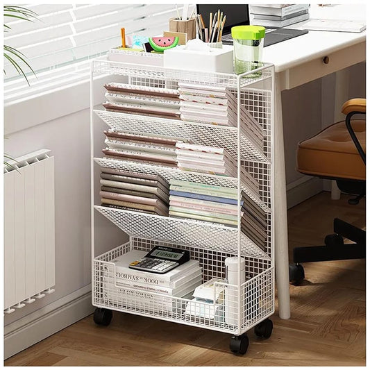 Multipurpose bookshelf stand with wheels