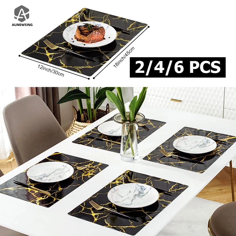Double sided Marble profile table mats