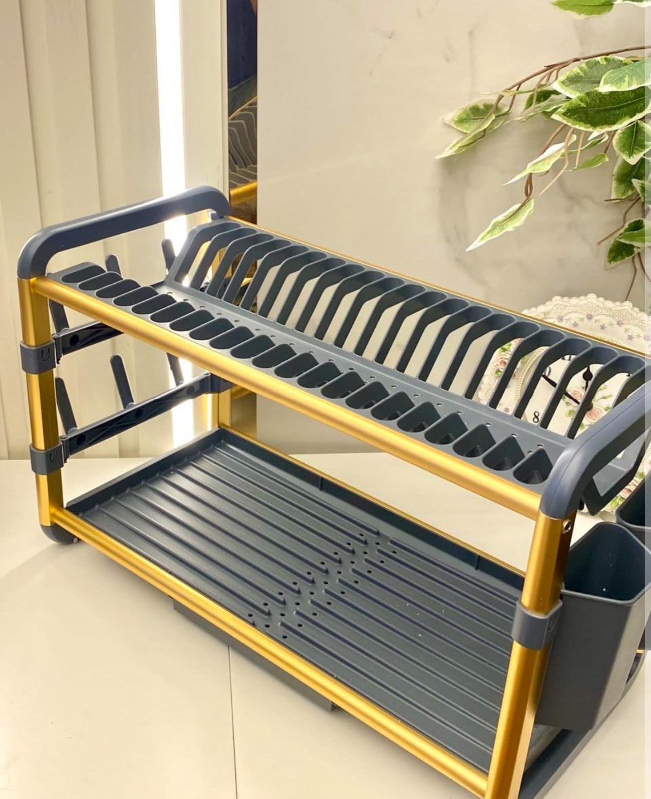 2 Tier Dish Drying Rack for Kitchen counter