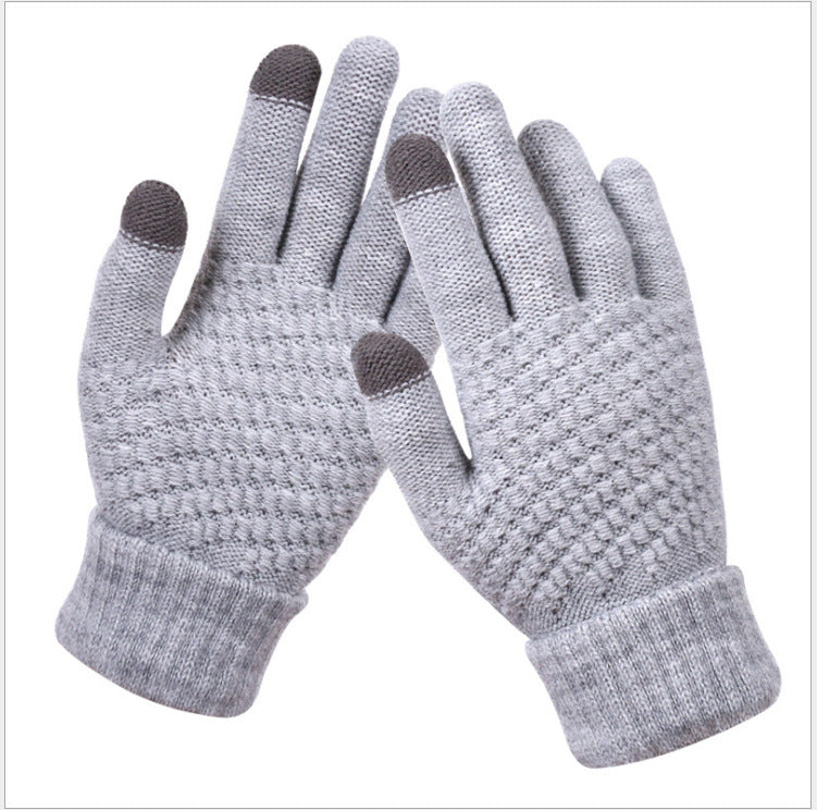 Fashion Touchscreen Gloves Winter Woolen unisex Hand mittens winter Cold.