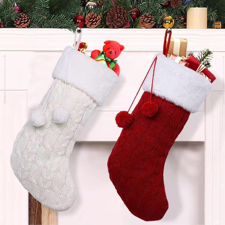 Large Christmas fireplace socks