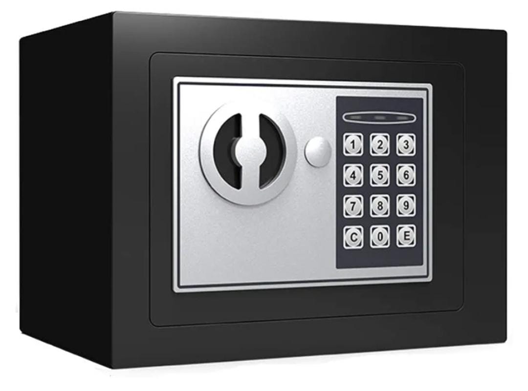 Electronic Storage Boxes with Combination Lock and Spare Keys, Digital Home Security Safe Box for Home Important Documents Valuables