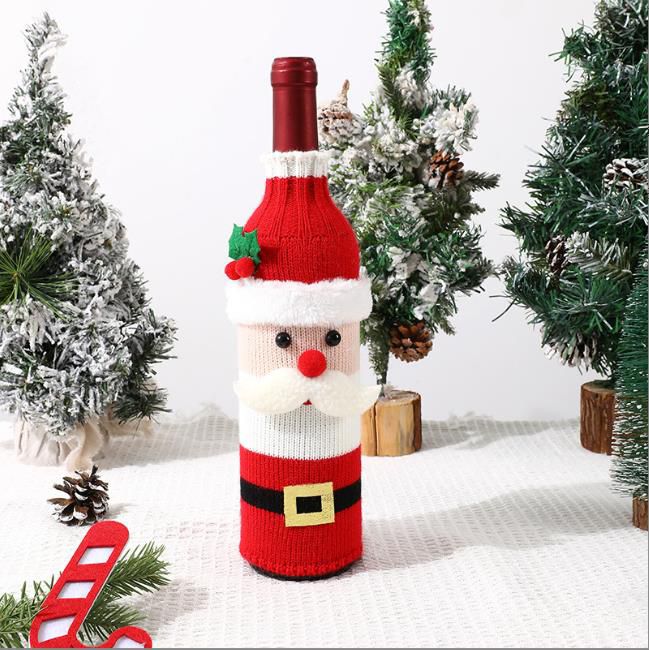 Woven Christmas Wine Bottle Cover