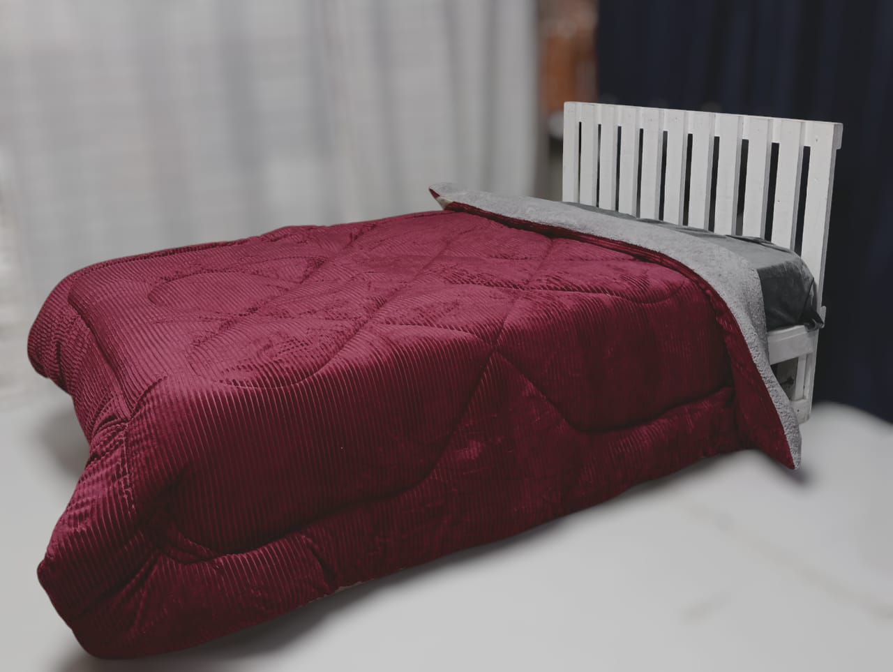 Single velvet duvet