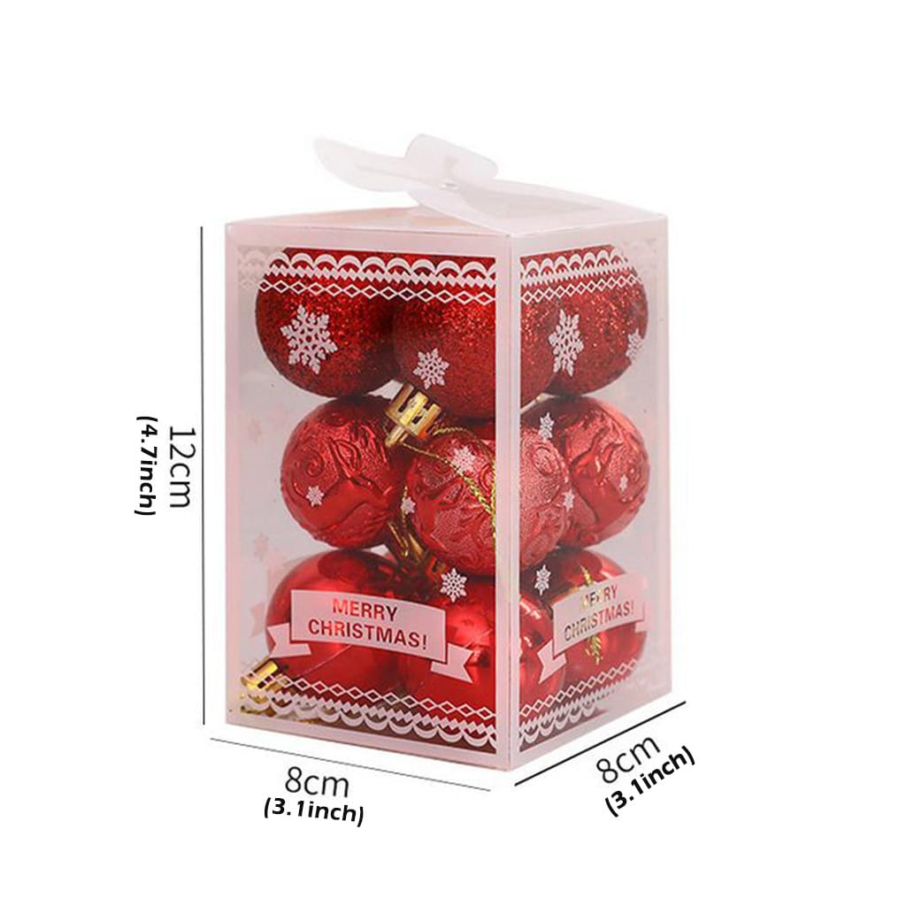 12pcs Christmas Tree Balls Decorations Baubles Party Wedding Ornament Tree Christmas Hanging Decor Christmas Pendant Decoración