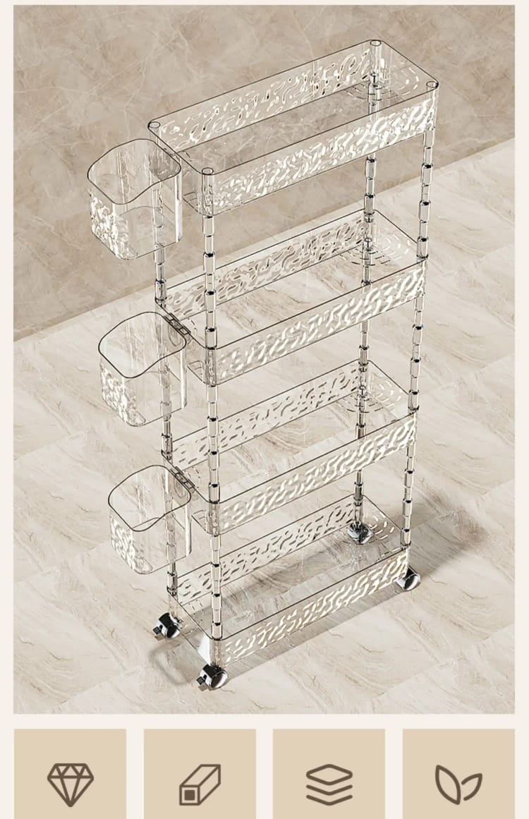 Versatile 3 tier storage cart with wheels