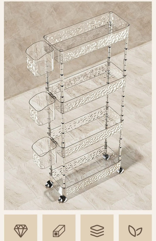Versatile 3 tier storage cart with wheels