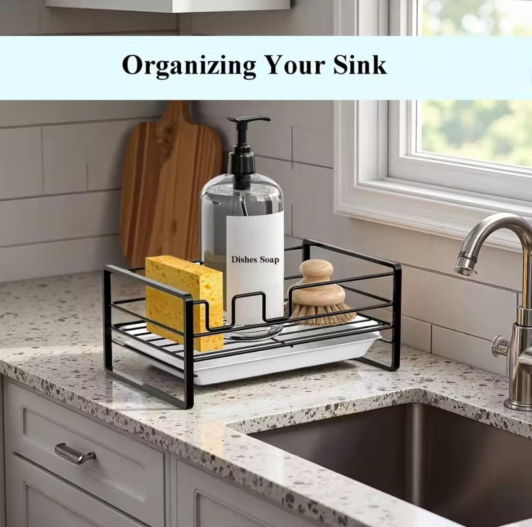 Metallic sink caddy