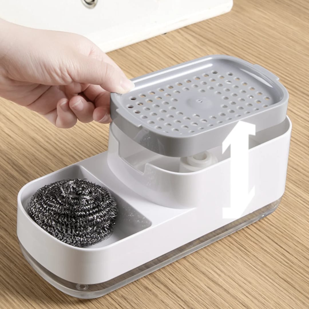 2 in 1 soap pump and sponge