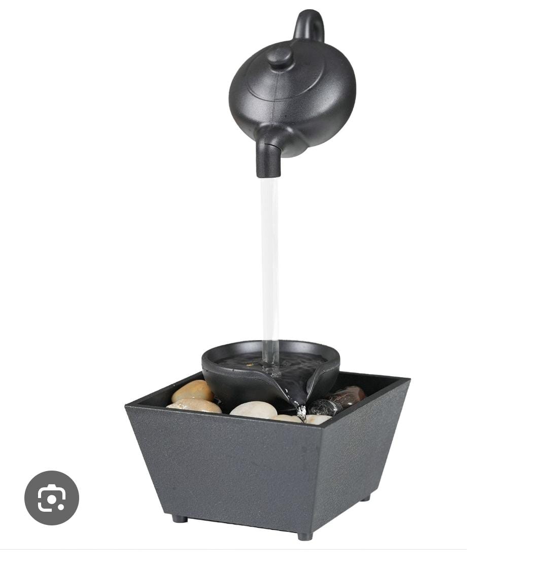 Led fountain floating Teapot water  with stones