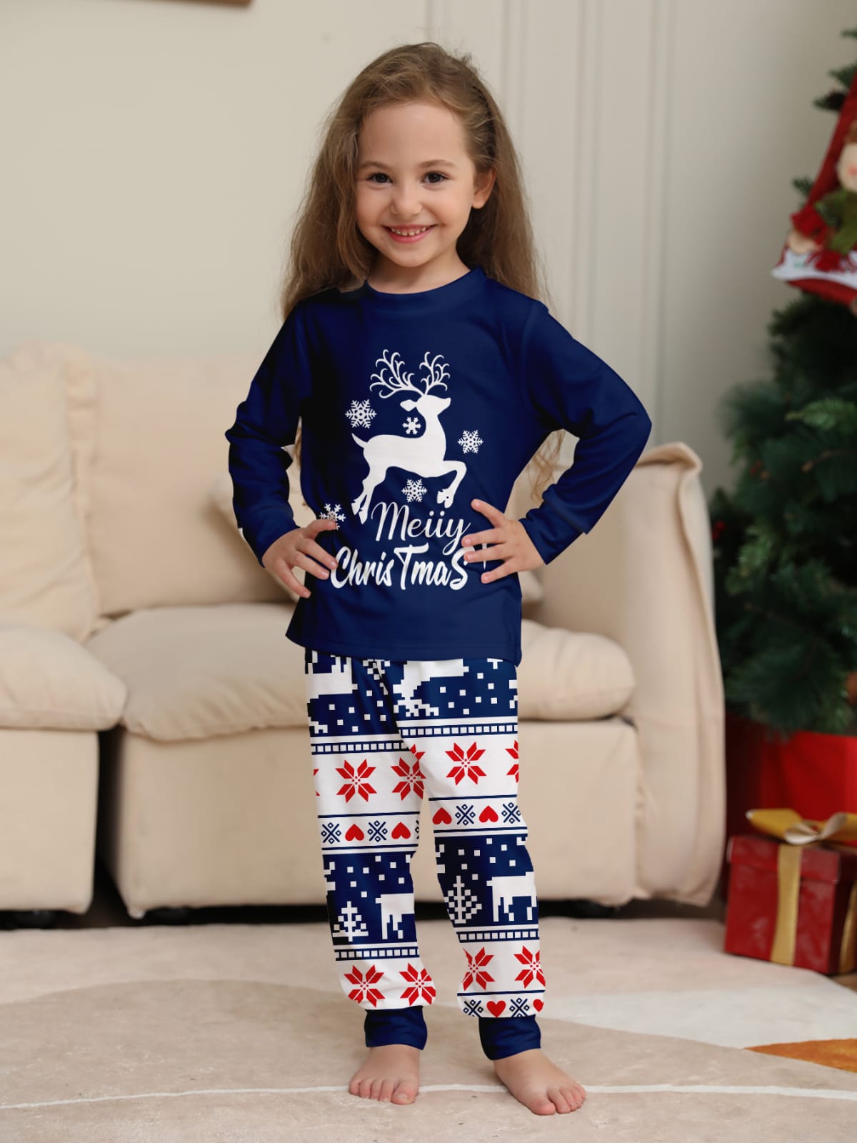 Christmas pajamas outfit for both Adults &kids pyjamas set