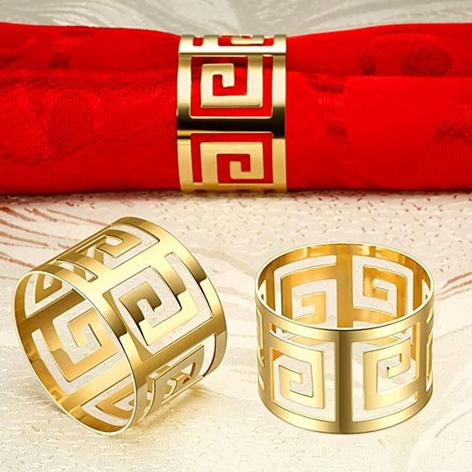 NAPKIN HOLDER RING GOLD 6pcs set