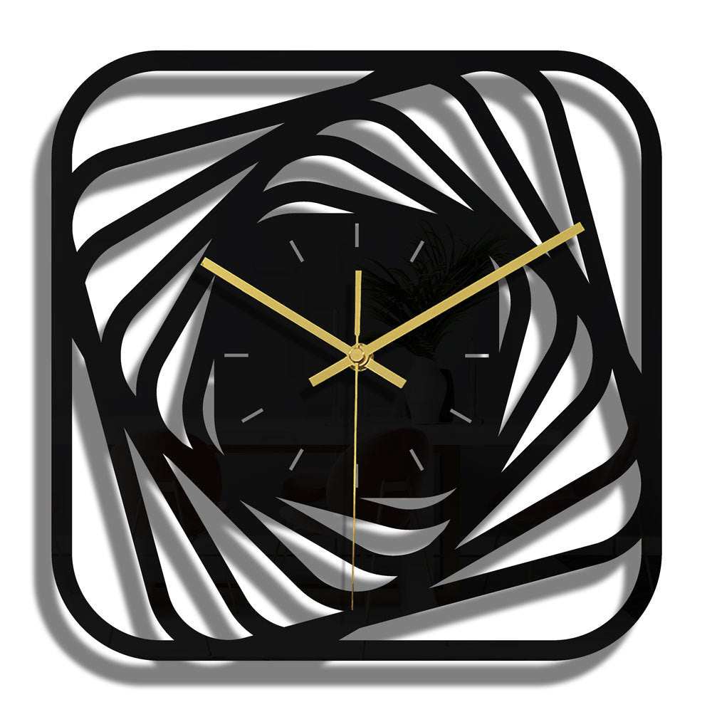 Fashion wall decor Wall Clock 3D Dimensional Black Acrylic Round Digital Wall Clock For Home Decoration Wall Clock