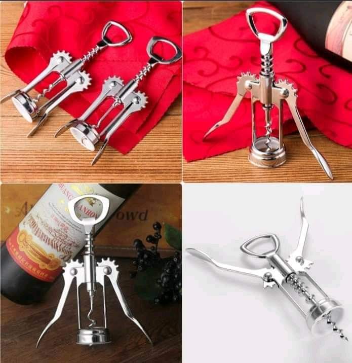 Wine bottle screw opener