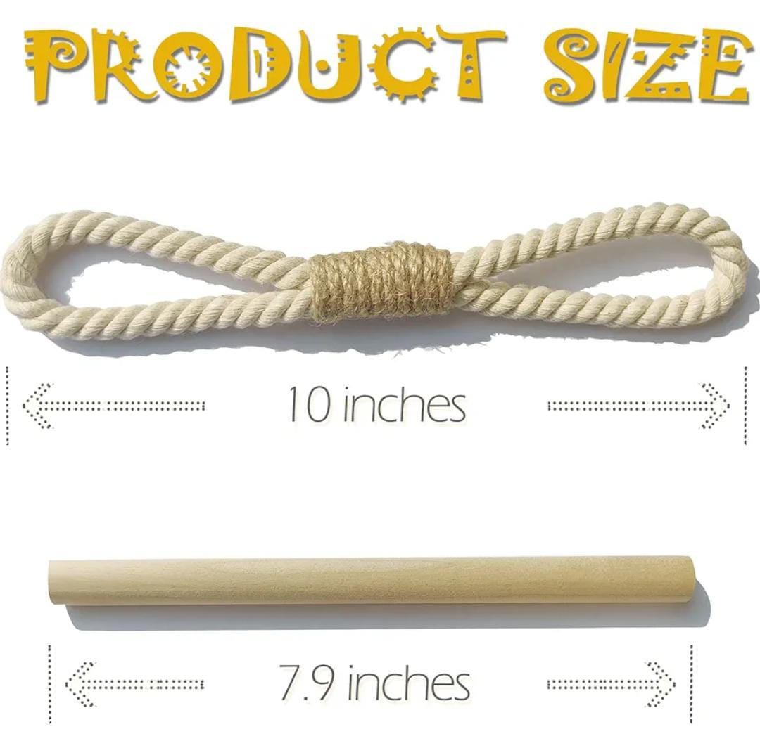 Curtain Tiebacks Rustic Holdbacks for Drapes, Farmhouse Tie Backs for Curtains, Cotton Jute Rope with Wood Club, Natural Boho Decor Shabby Chic Drapery Holder, Pack-2