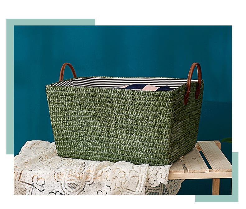 Handheld Woven Basket Organizer