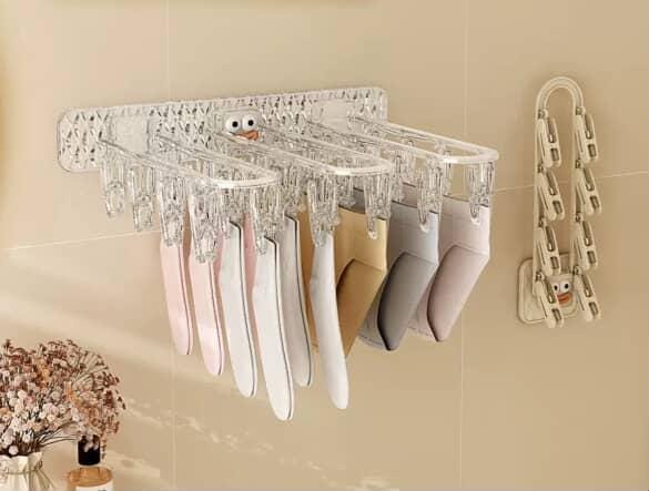24 clip Multifunction Wall Folding Cloth Hanger