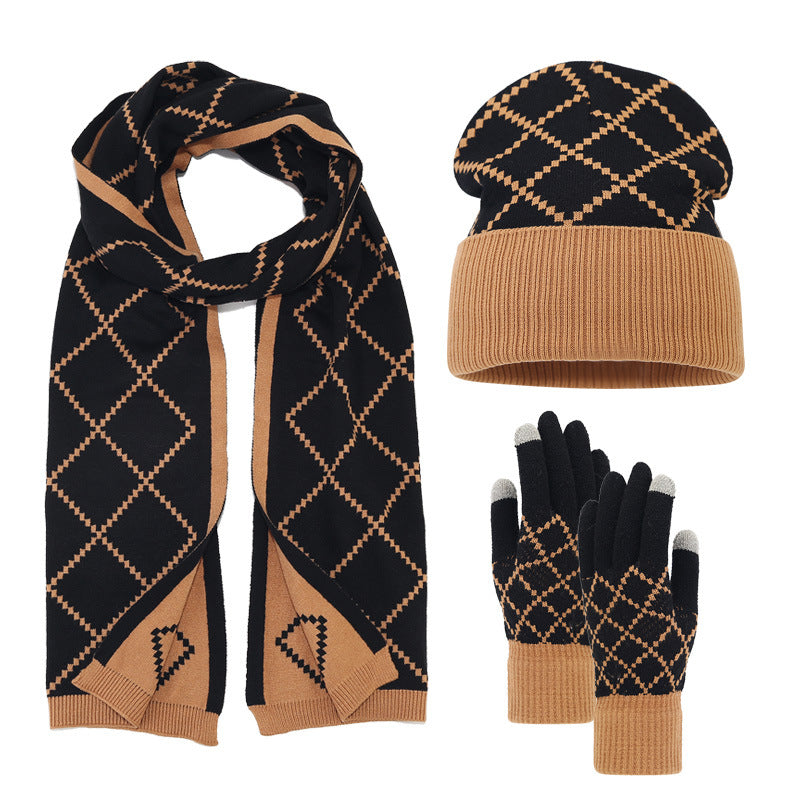 CASHMERE 3 IN 1 WINTER SET HAT,SCARF AND GLOVES