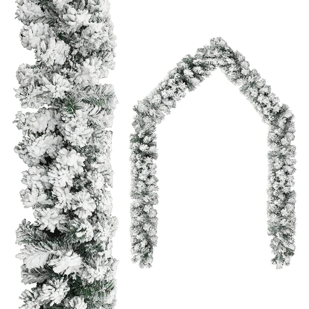 Snow Flocking Christmas Pine Garland