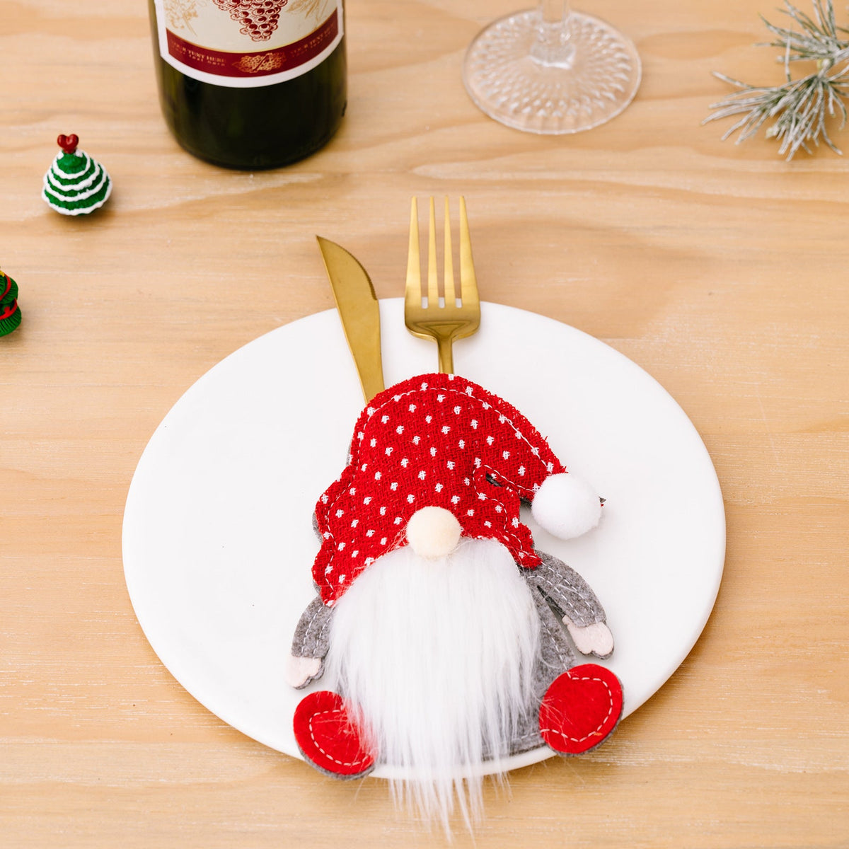 Christmas Gnome Cutlery Holders