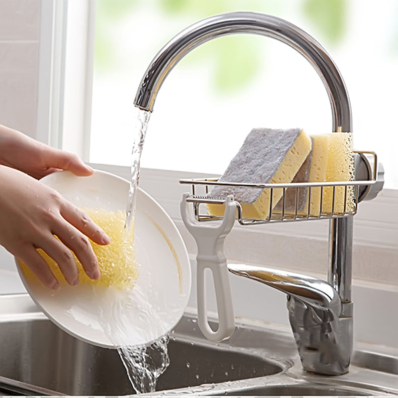 Faucet rack / sink tidy with towel rack