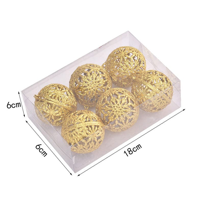 6Pcs 6CM Christmas Balls Christmas Tree