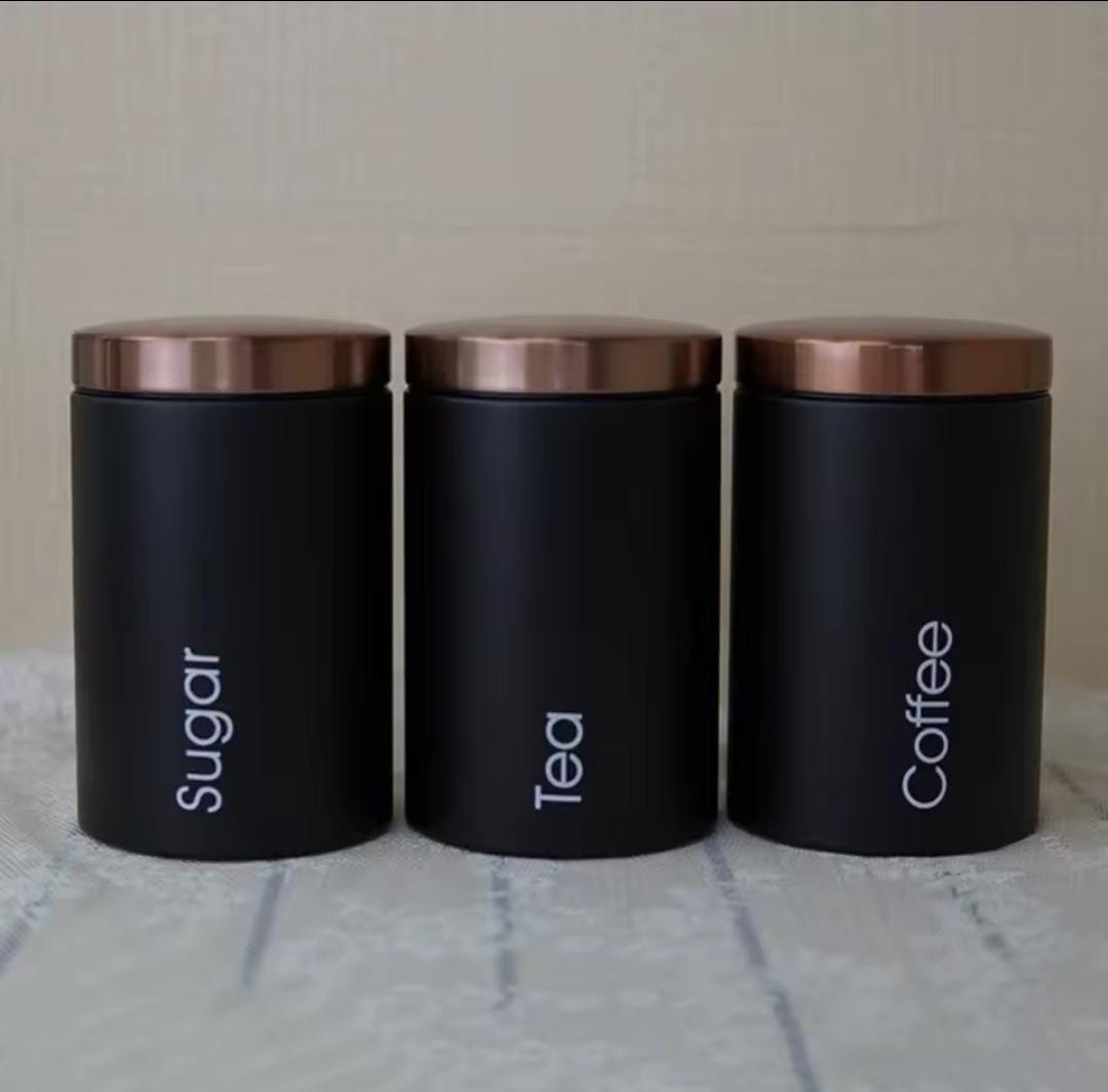 Sugar, Tea, Coffee canisters