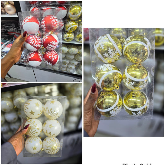 6pc Set Christmas Ball
