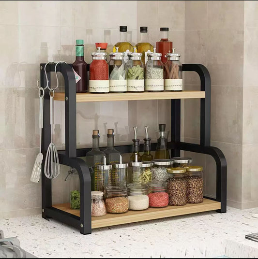 Stainless Steel Kitchen Storage Rack, Countertop Seasoning Multi-layer Storage Rack, Shelf Saving Space