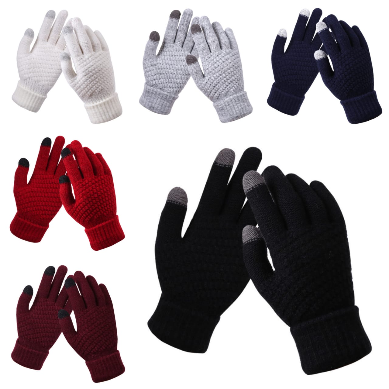 Fashion Touchscreen Gloves Winter Woolen unisex Hand mittens winter Cold.