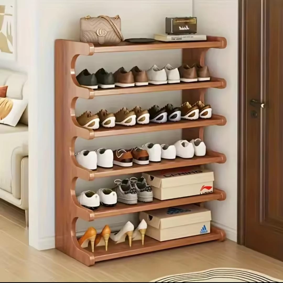 6  Layer Bamboo shoe rack