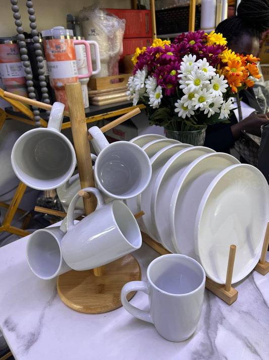 12pcs white dinner sets