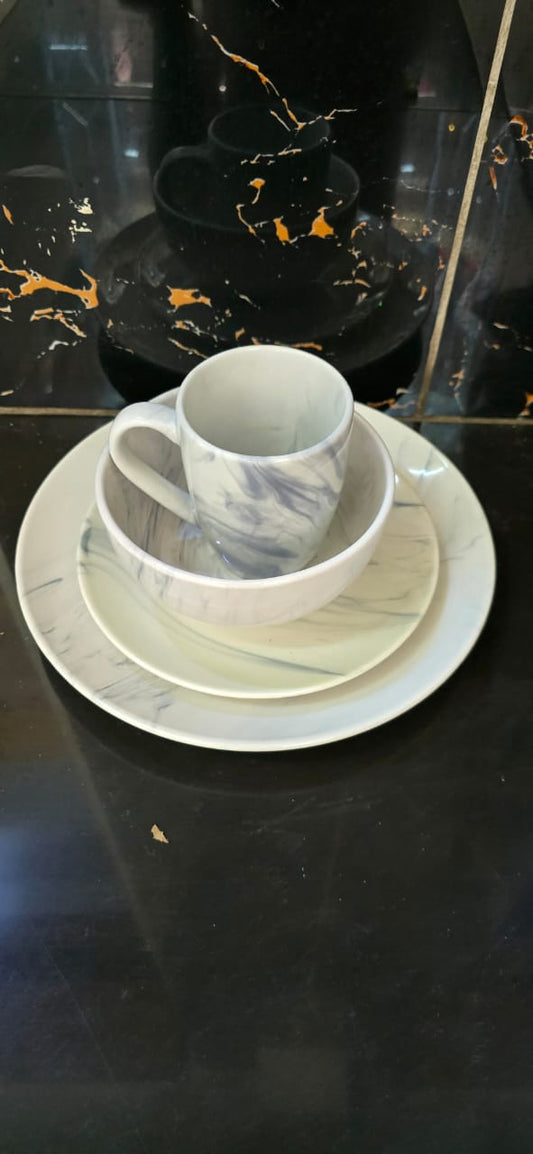 24pcs Marble Ceramic Dinner Set