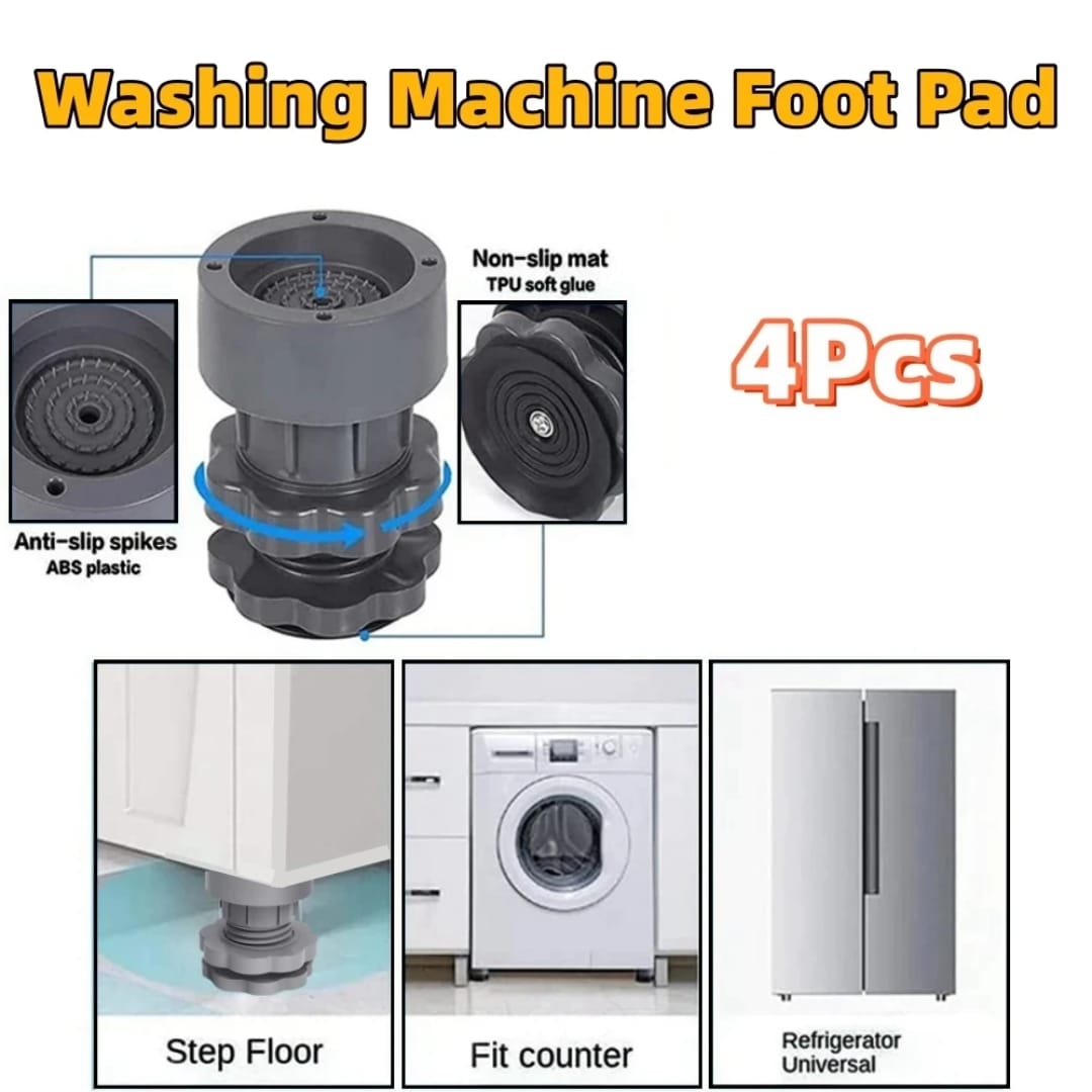 4 pcs Heavy duty Adjustable Height Washing Machine Anti Vibration pads