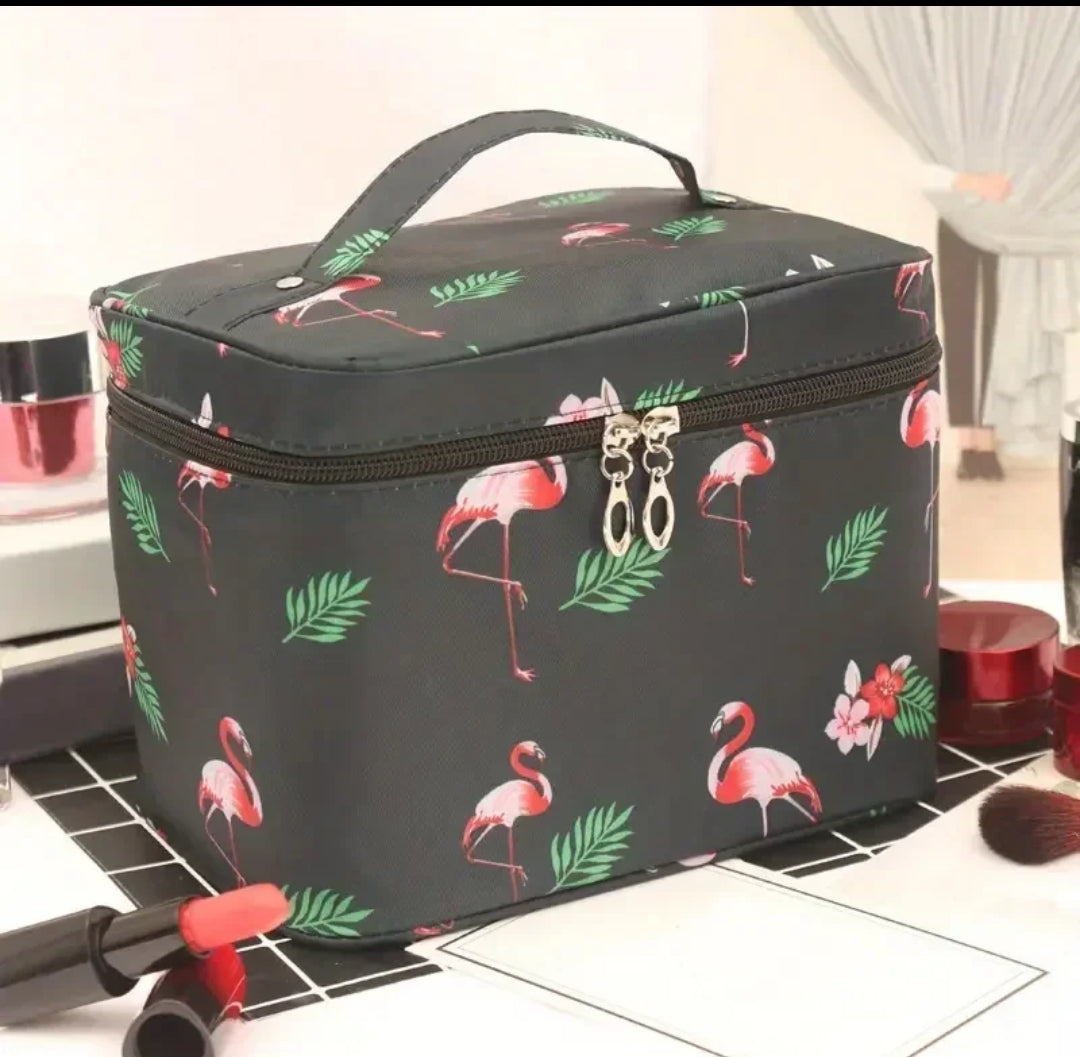 Floral Portable cosmetic makeup toiletry bags