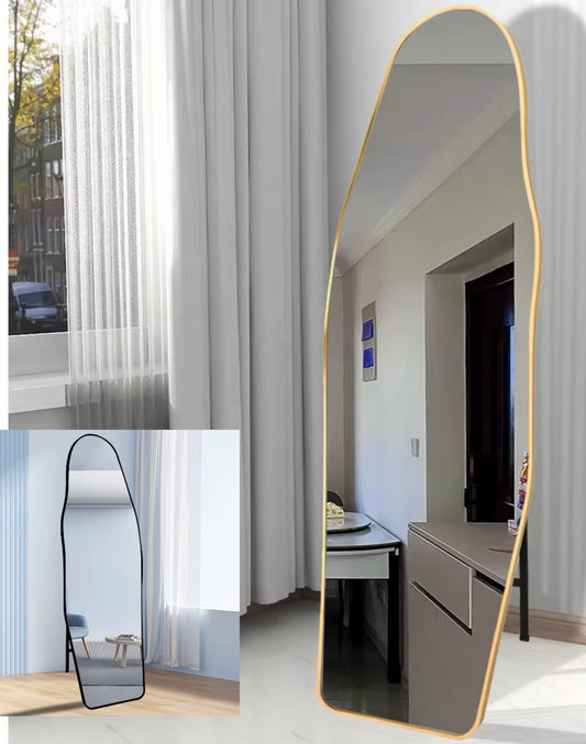 50*150cm unbreakable full-length, wavy-shaped standing mirror