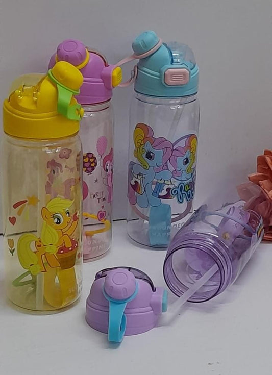 2 in 1 lock coloured water bottle