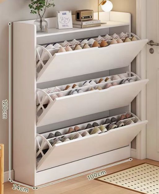 Bucket flip shoe rack