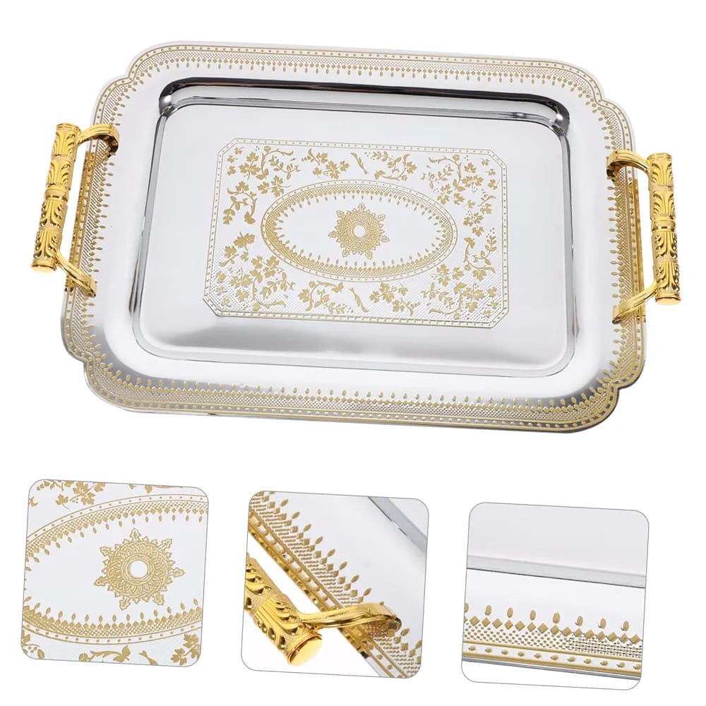 Stainless steel serving trays