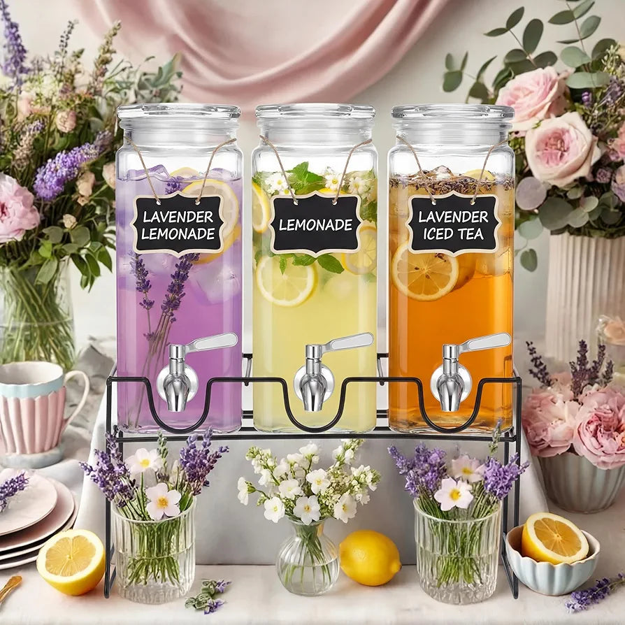 Metallic stand Triple Juice dispenser