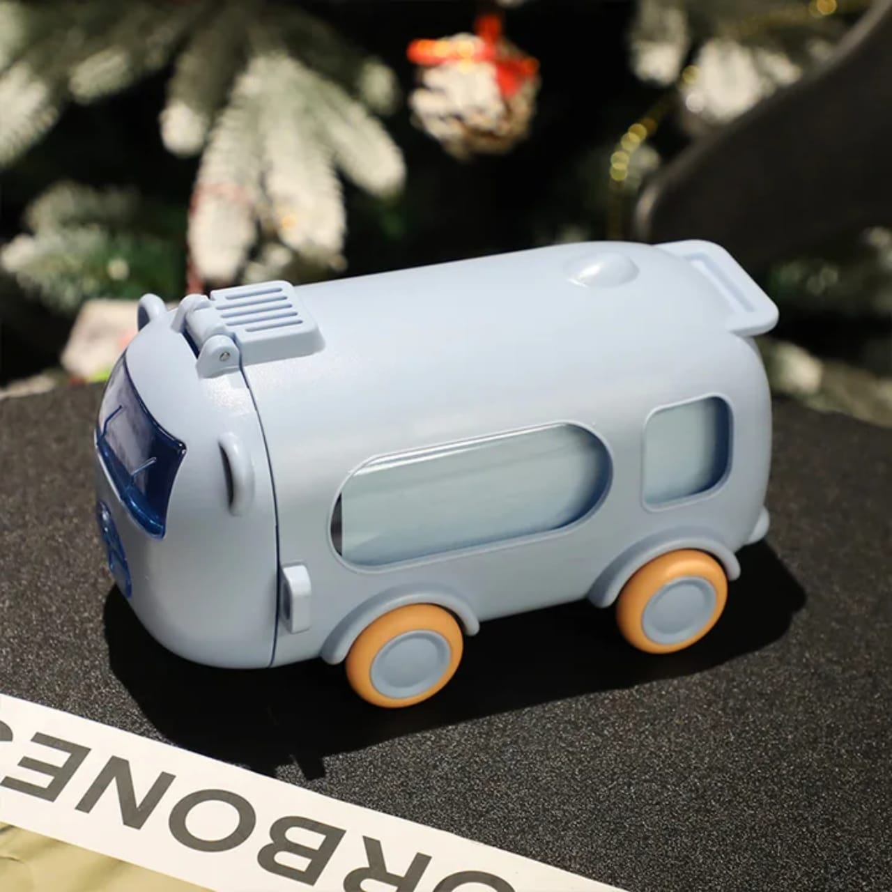 2-in-1 toy bus water bottle for kids