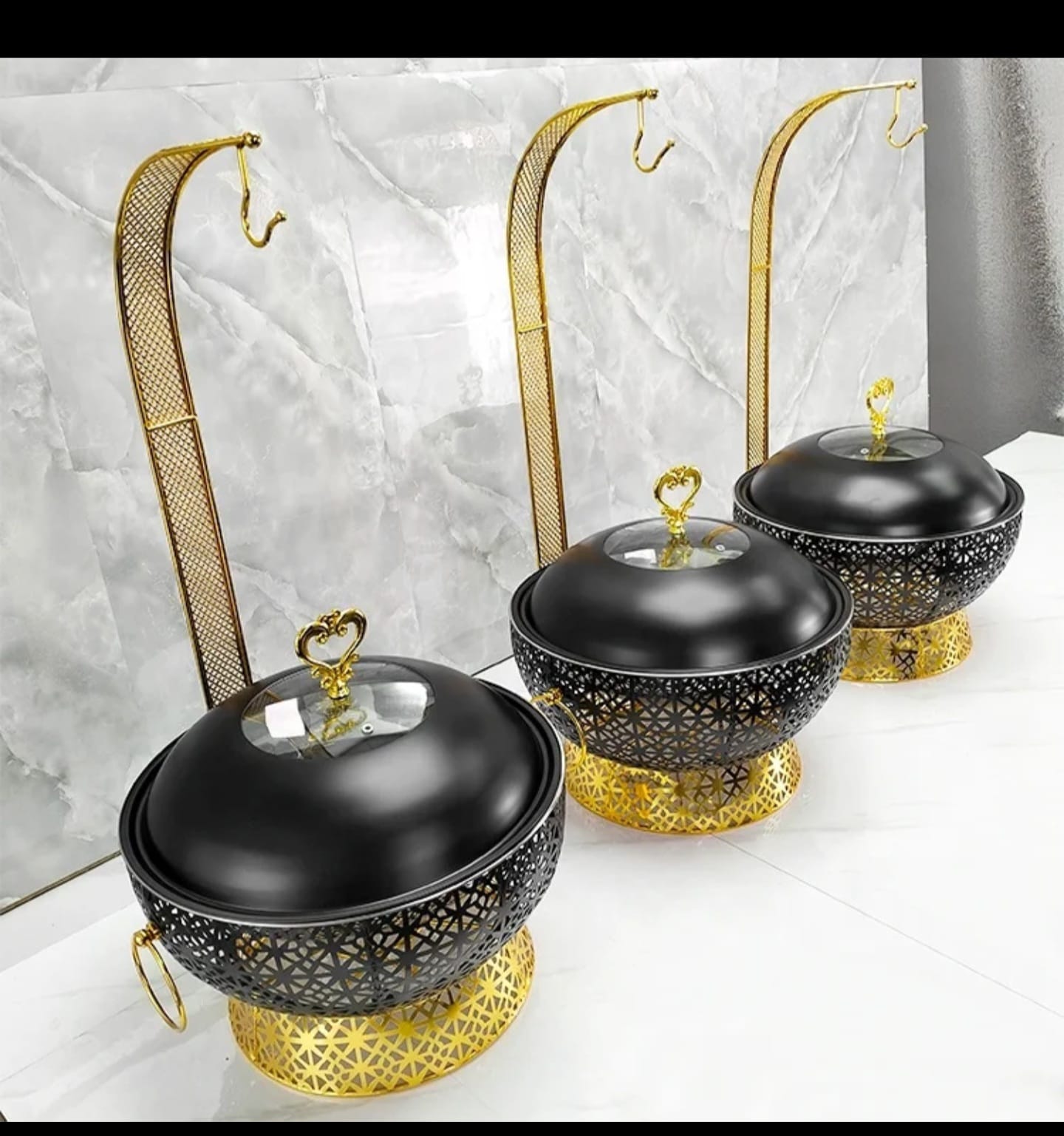 8.OL Round Chaffing Dish Hanging Buffet Food warmer