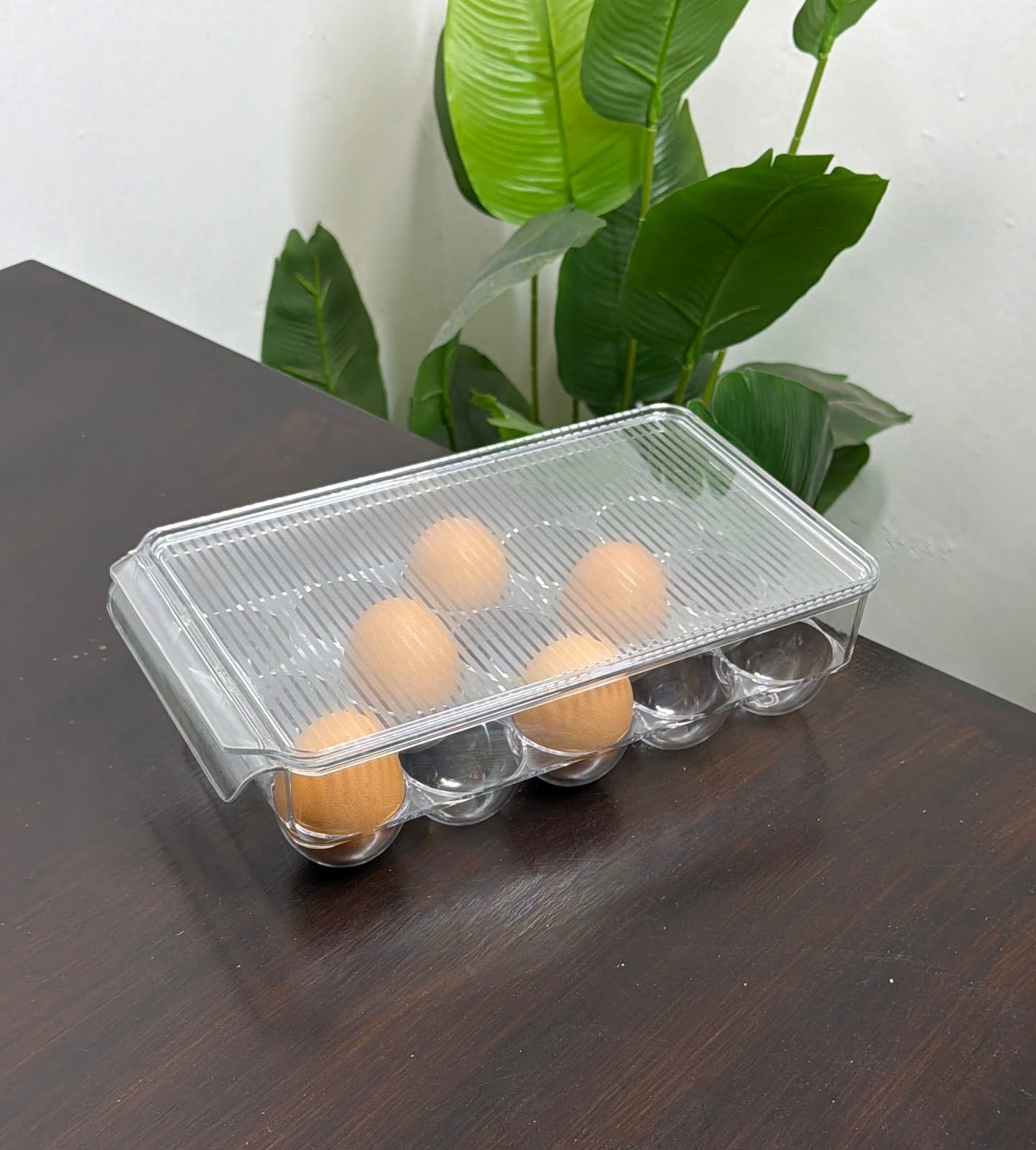 Clear acrylic egg storage container