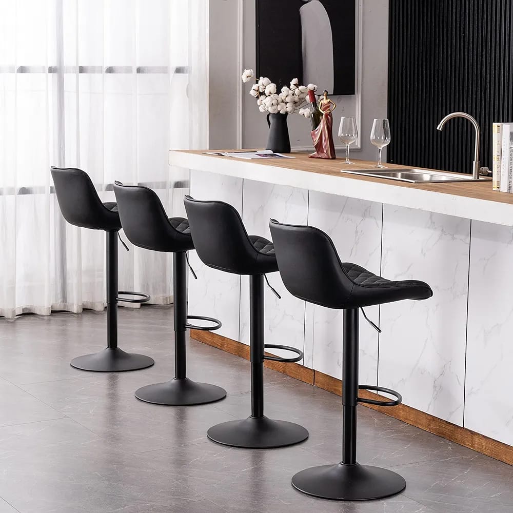 Kitchen Island Stool in Leather