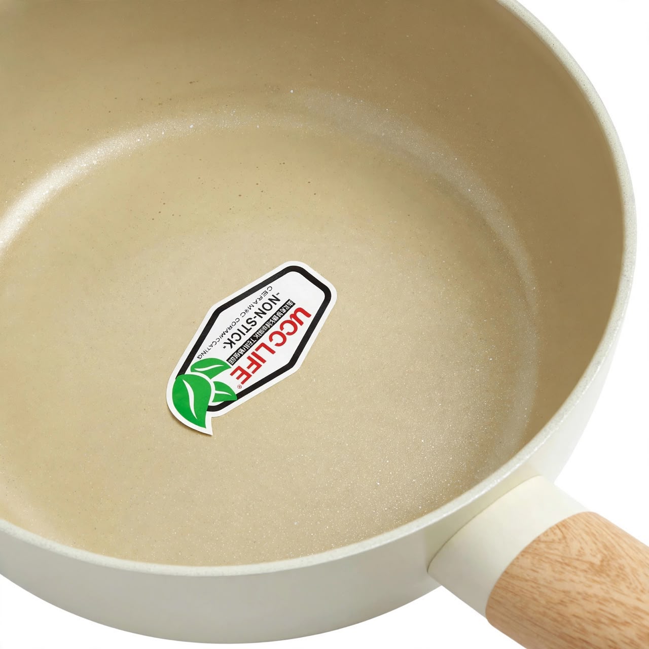 High quality UCC LIFE 9PCS Cream Beige Non-Stick Set with ceramic coating