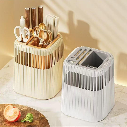 Multi-Functional Rotating Knife & Utensil Rack